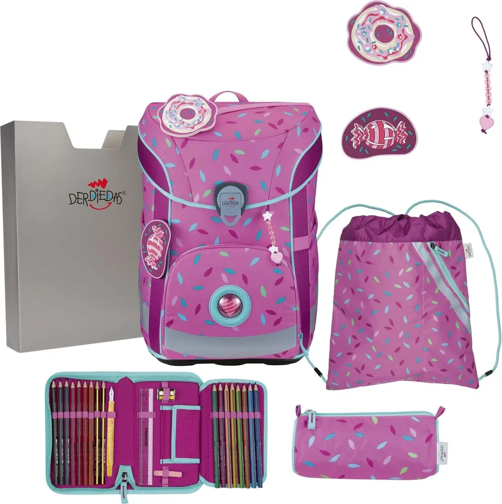 Sac à dos scolaire DerDieDas ErgoFlex Easy - Pack complet 5 pièces pour enfant
