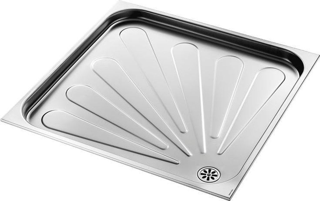 Delabie Brausetasse 800x800 Höhe 60 mm Edelstahl 1.4301 Produktbild 