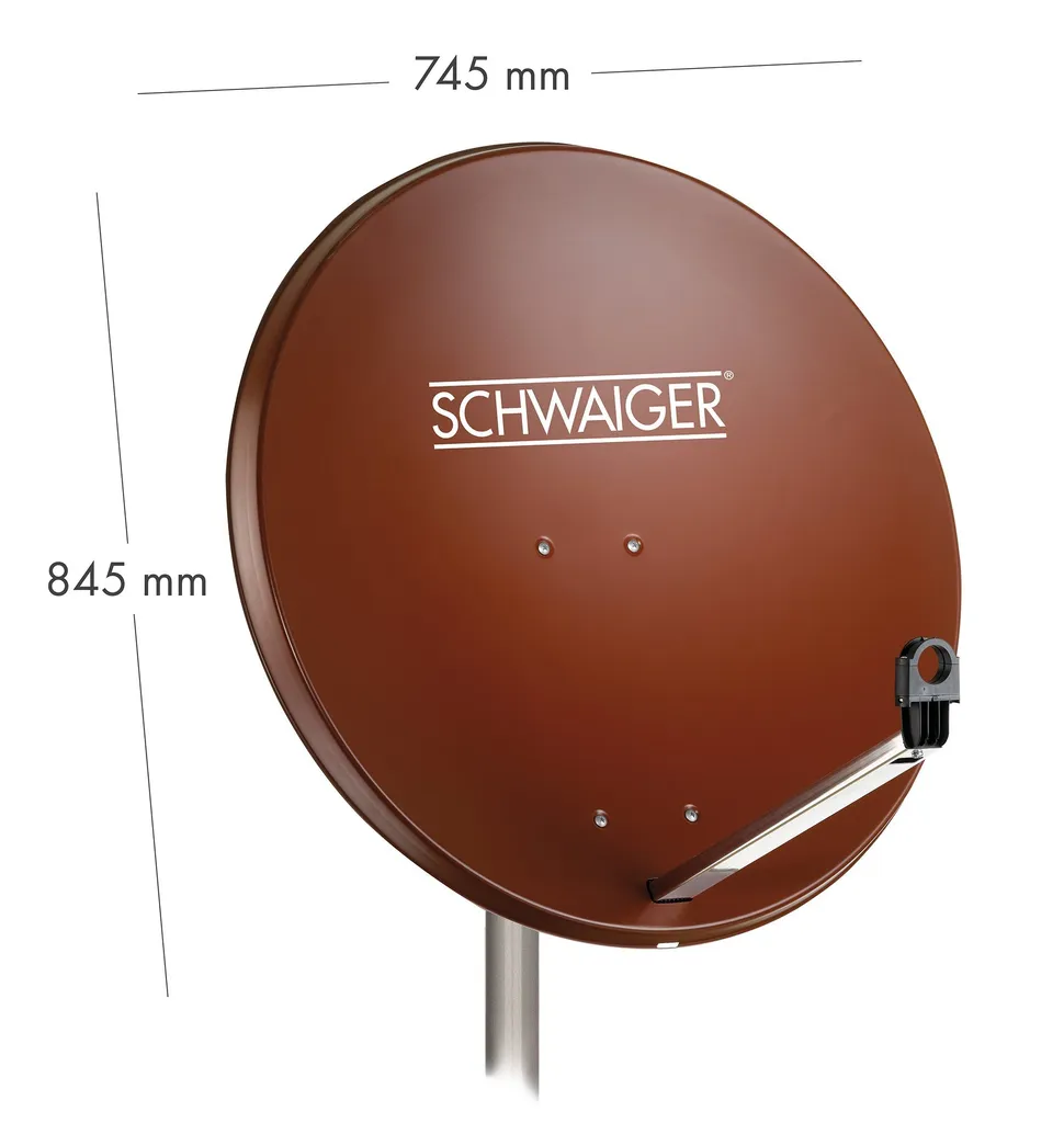 Antenne Satellite 85cm Rouge Brique - Réception TV 4K Parfaite sur Toit - 2
