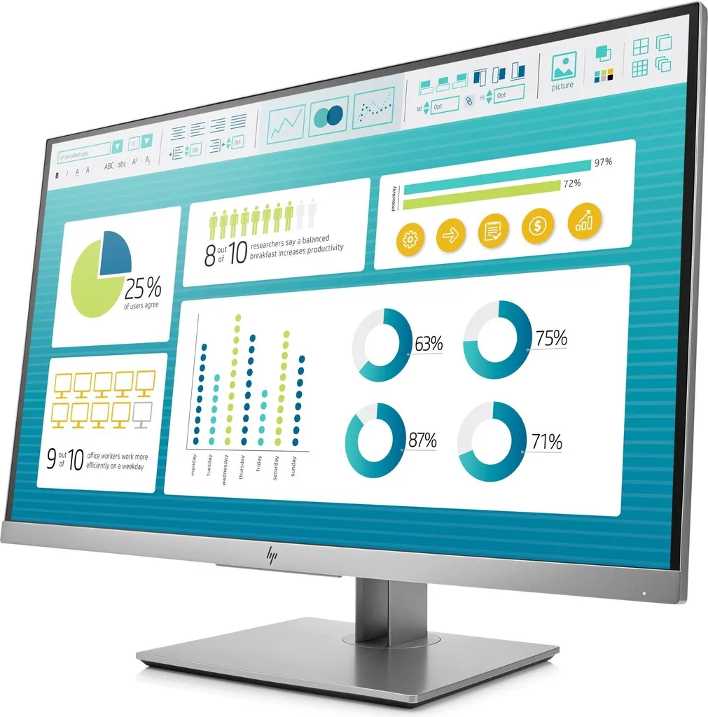 Écran HP EliteDisplay E273 27" : fini les douleurs de cou grâce au pivot - 7