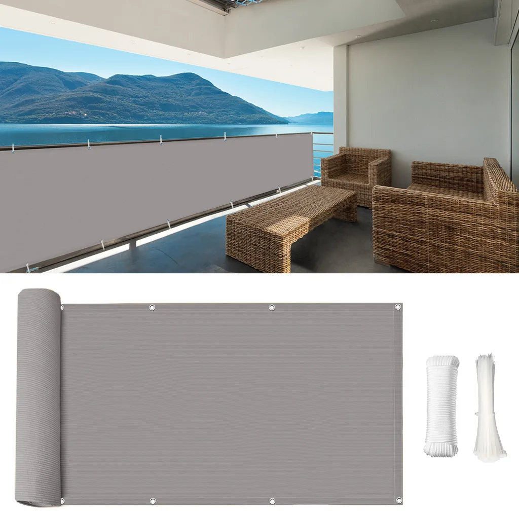 Rete Ombreggiante 80x250 Grigia: Protezione UV per Balcone e Giardino