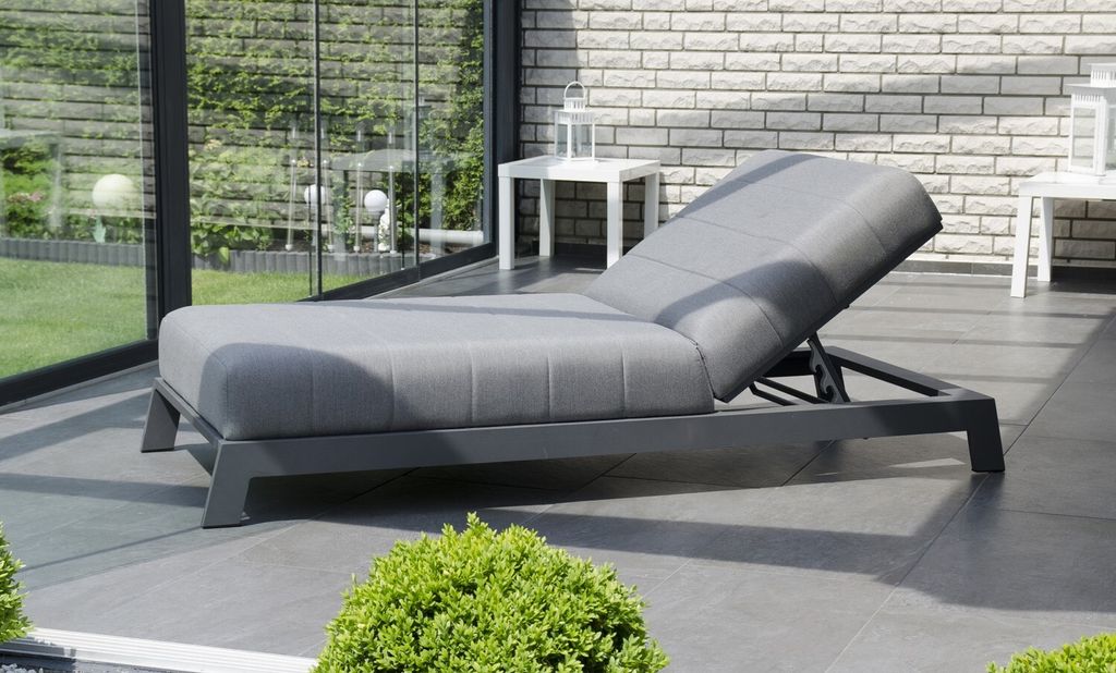 Sonnenpartner Divine Lounge-Liege Sonnenliege mit Polsterung flanell Sunbrella