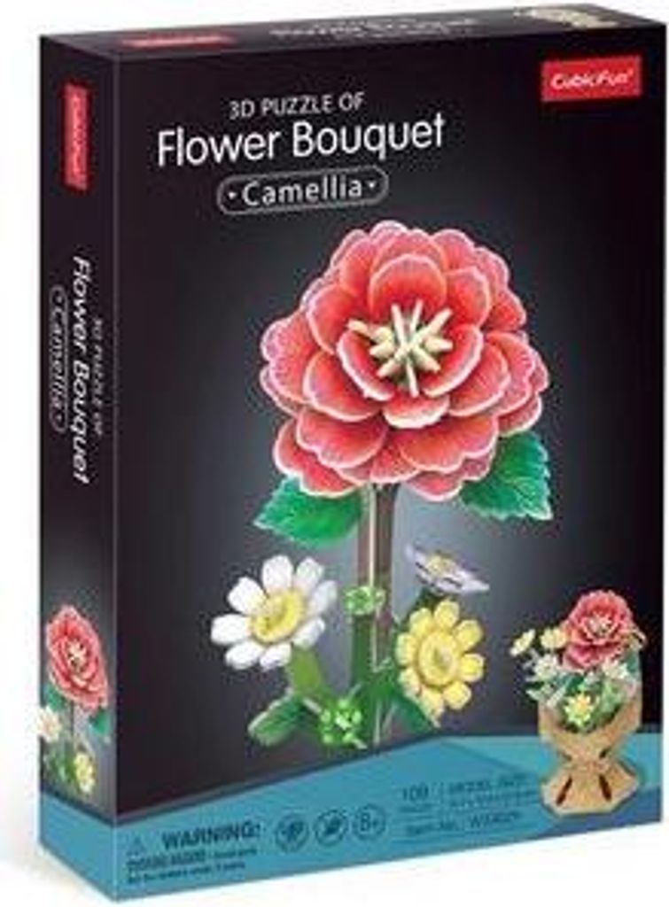 CUBICFUN - 3D Puzzle Blumentopf Kamelie 109 Teile