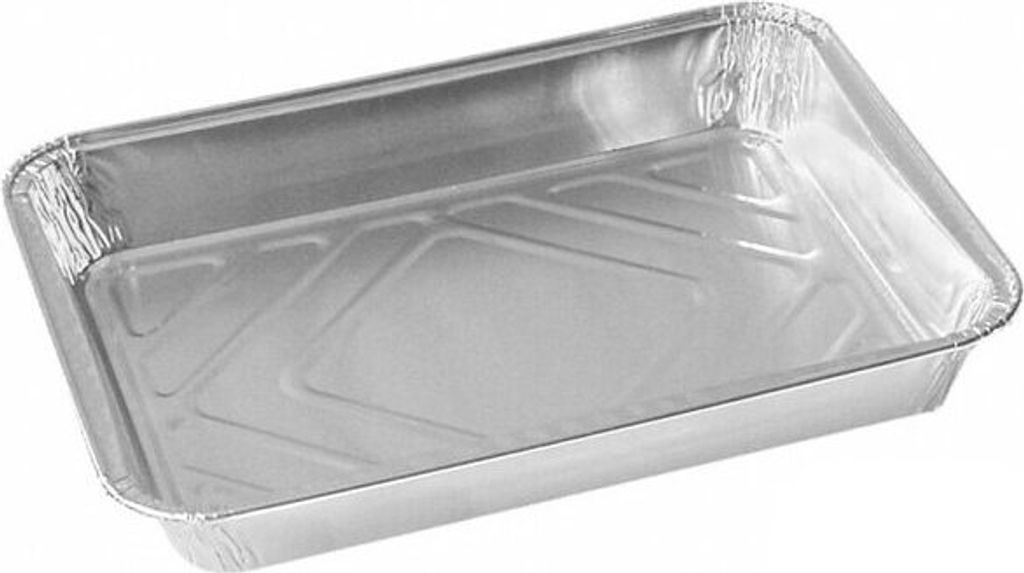 100x Alu-Menüschalen Aluschalen ungeteilt 1150 ml 227 x 177 x 39 mm