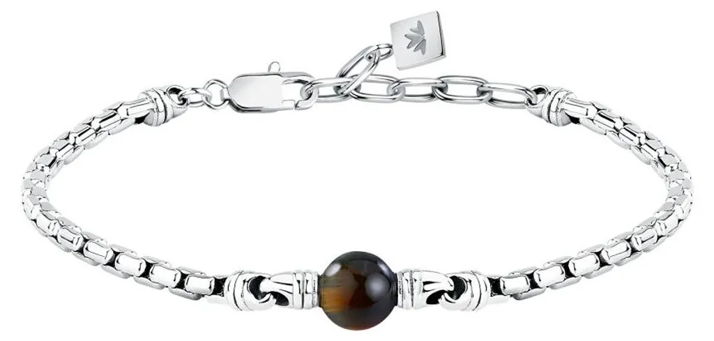 Bracelet pour homme œil de tigre Pietre S1750 en perles naturelles