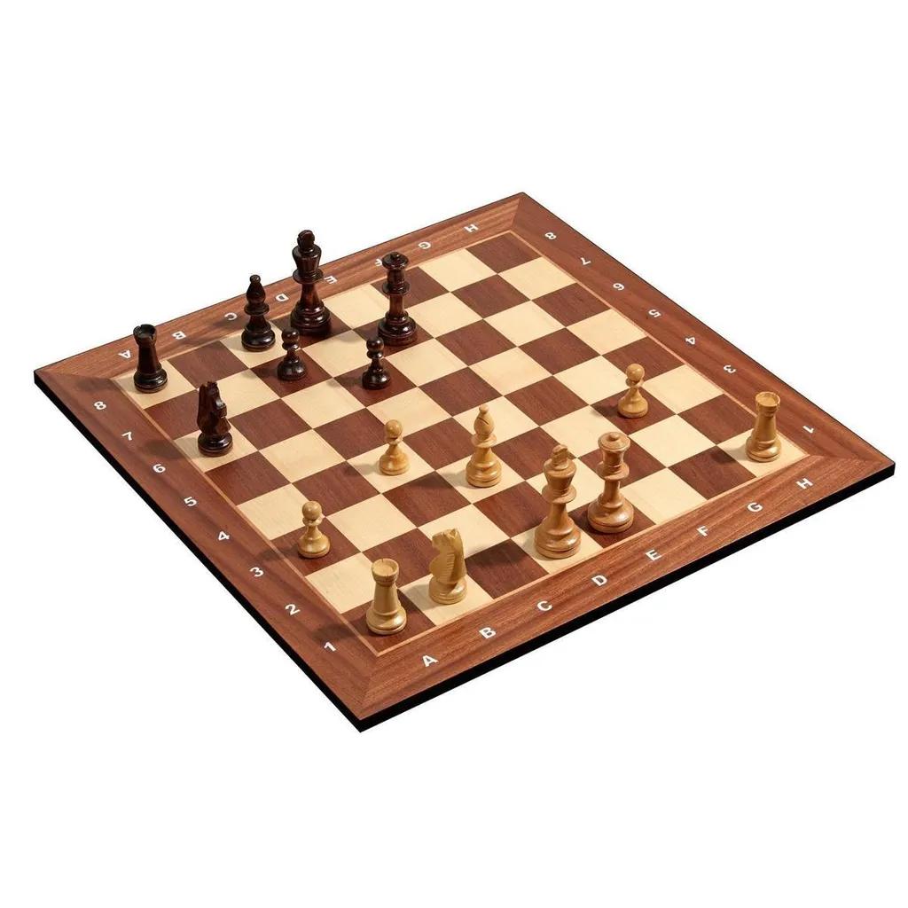 Jeu d'échecs lesté Tunier KH 90mm avec cases FG de 50mm - 11