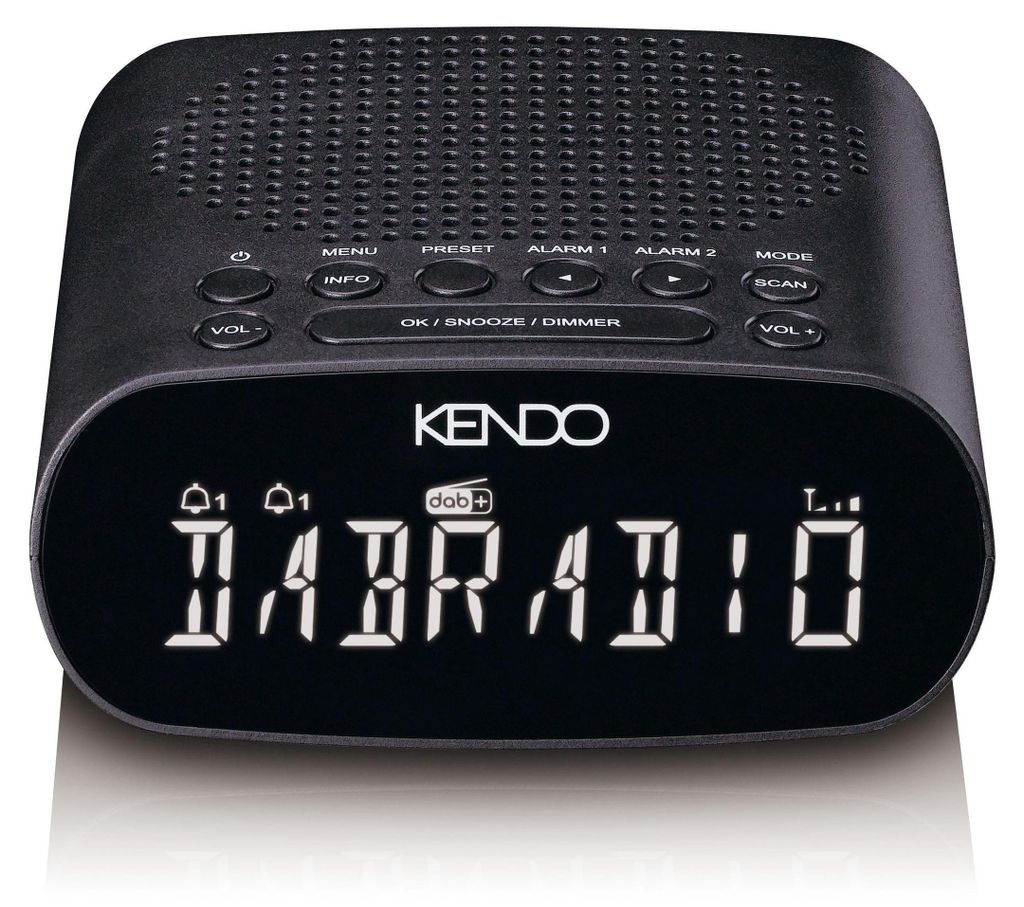 Kendo DAB Clock 25EX, Digitaler Wecker, Schwarz, DAB+, FM, Produktbild 