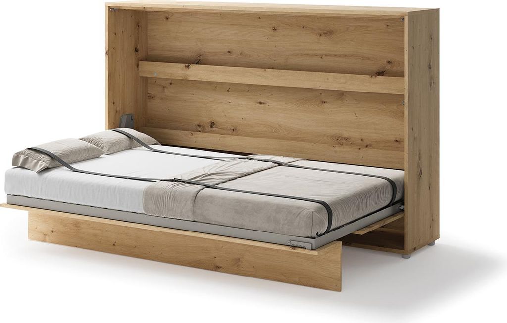 Schrankbett 120 x 200 Horizontal BC-05 Artisan Eiche LENART BED CONCEPT Wandklappbett