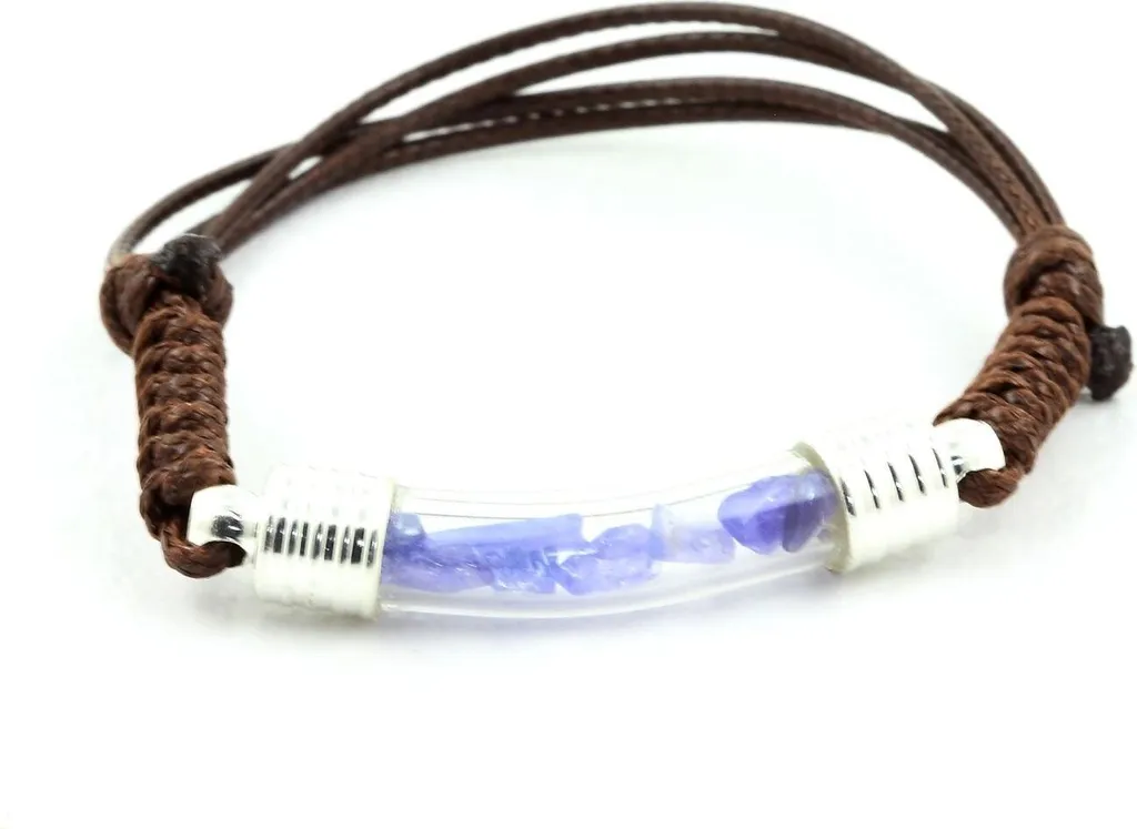 Bracelet en Tanzanite Brute Naturelle - Pierre Bleue de Qualité AAA
