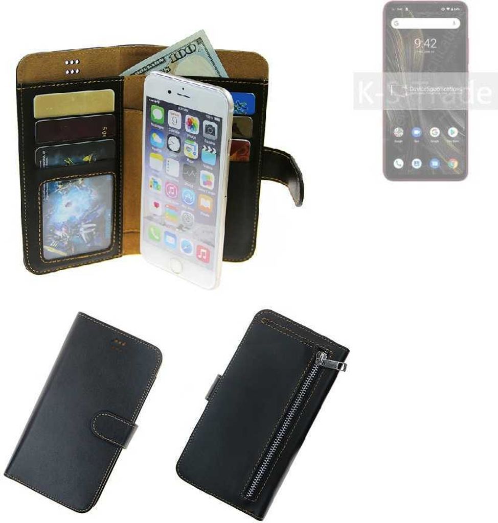 K-S-Trade Schutz Hülle kompatibel mit UMIDIGI Power 3 Klapphülle Case Phone cover Slim Handytasche Handy Hülle schwarz aus Kunstleder (1 Stk)