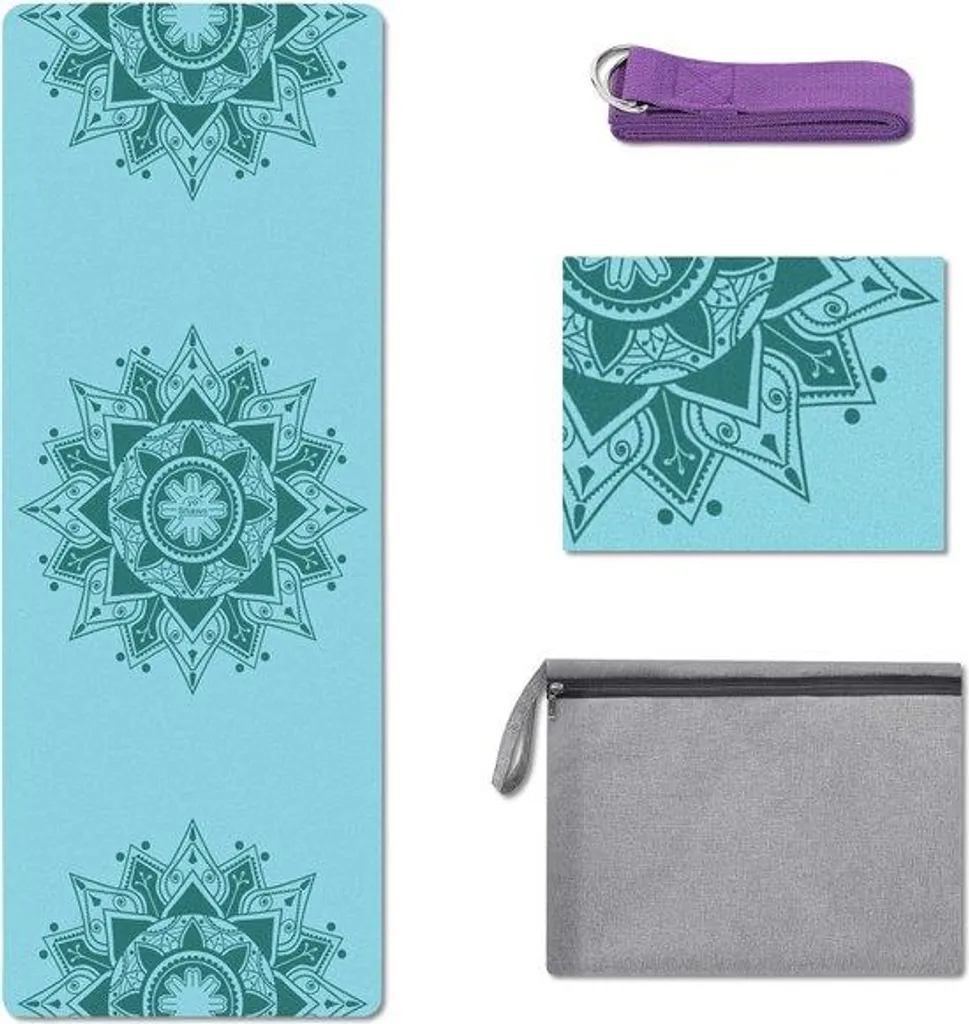 Tapis de yoga écologique extra fin et antidérapant format voyageur