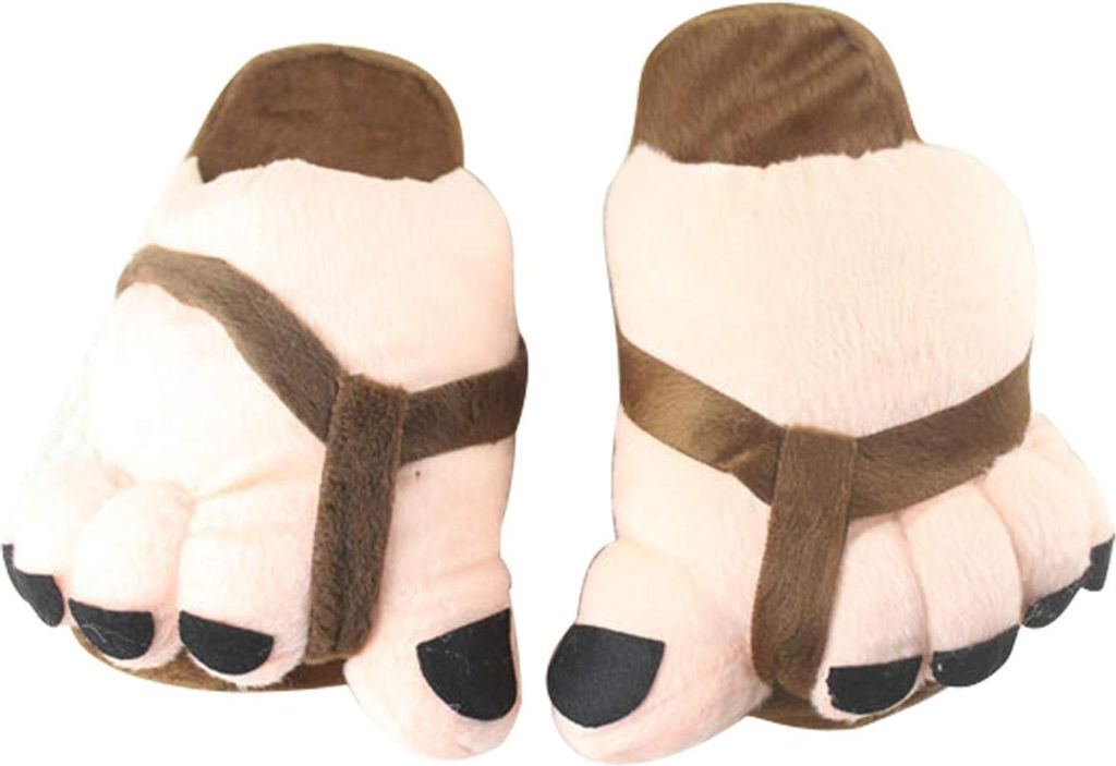 Damen Cartoon Zehen Große Füße Samt Anti-Rutsch Warme Weiche Hausschuhe Baumwolle Indoor Home Bodenschuhe