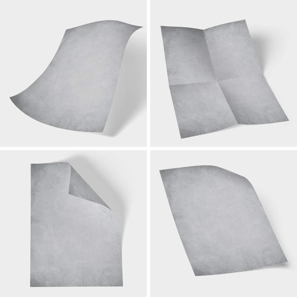 50 Blatt Briefpapier (A4) | Vintage Retro grau | Produktbild 4