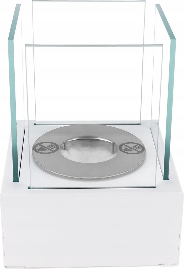 Petit foyer bioéthanol blanc Smart White 13x13x17cm : le feu sans fumée
