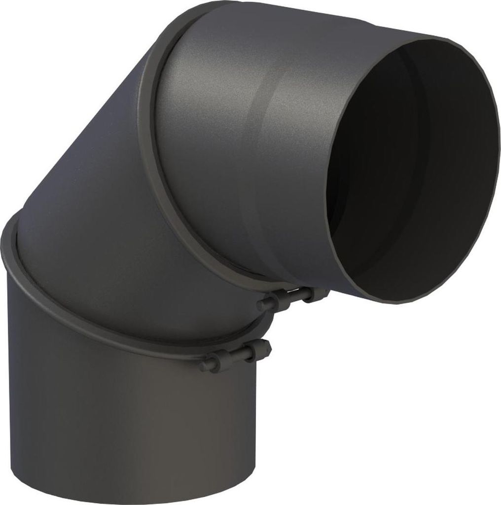 Ø 160 mm Ofenrohr Bogen drehbar 0-90° - schwarz