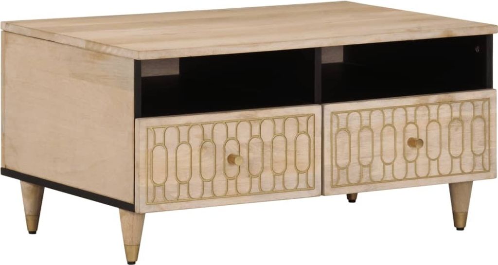 Couchtisch 80x54x40 cm Massivholz Mango
