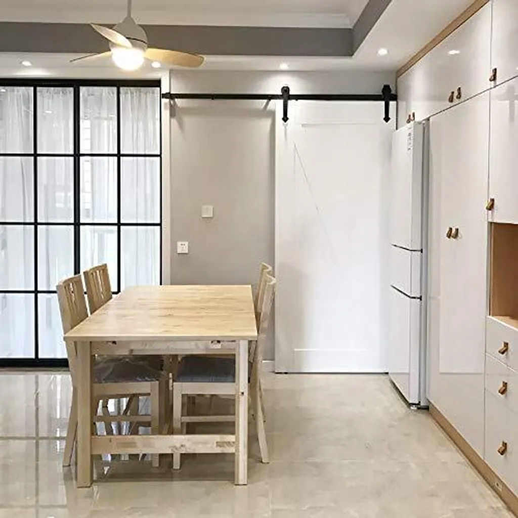 Set Montaggio Porta Scorrevole 200cm Wolketon Stile Barn Door