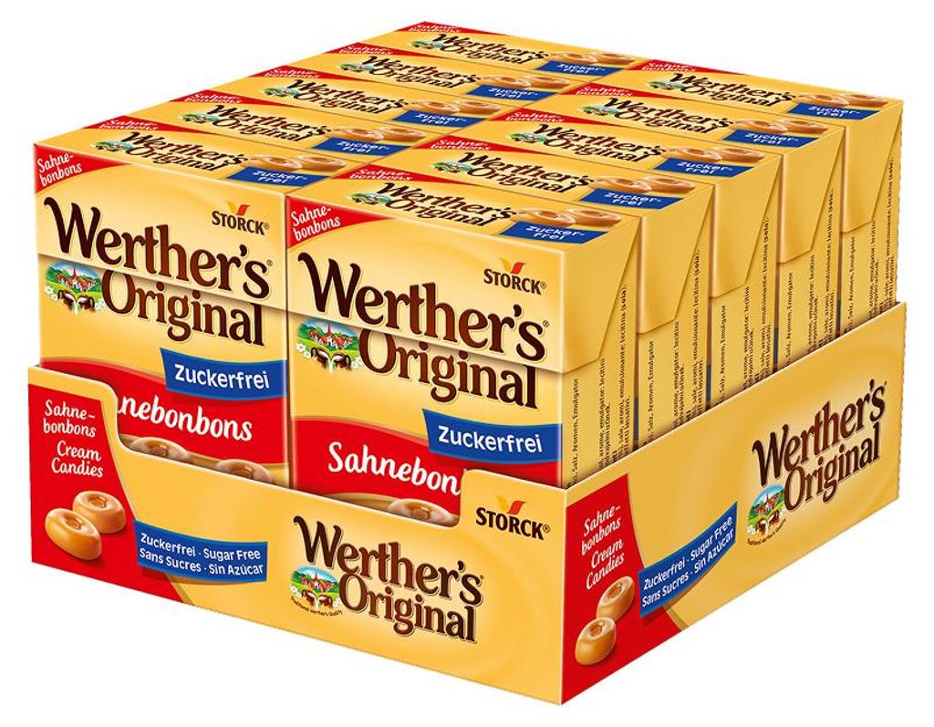 Werthers Original Minis Sahnebonbons Zuckerfrei 10 x 42 g Produktbild 