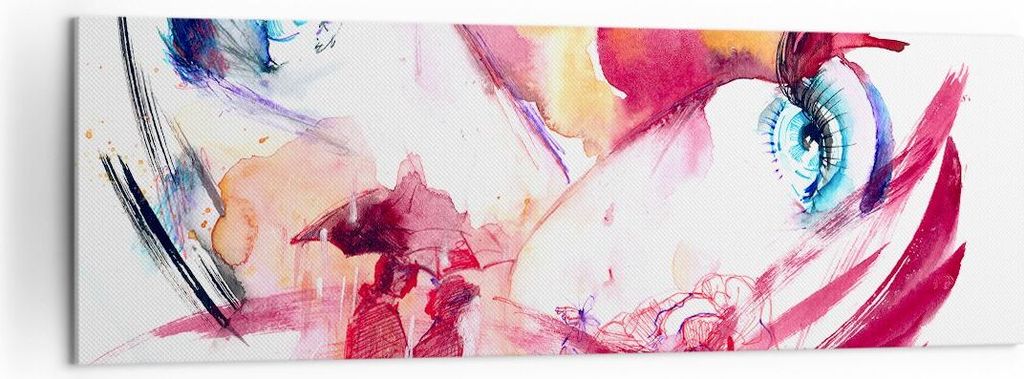 Bild auf Leinwand - Leinwandbild - weiblich Blume Sommer Flitterwochen - 160x50cm - Wand Bild - Wanddeko - Leinwanddruck - Bilder - Kunstdruck - Le...