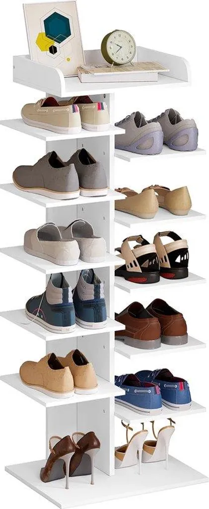 Étagère à chaussures pour 12 paires de couleur blanche modèle Modulo