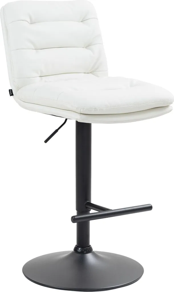 Sgabello bar Damar crema e nero: design moderno e pelle sintetica