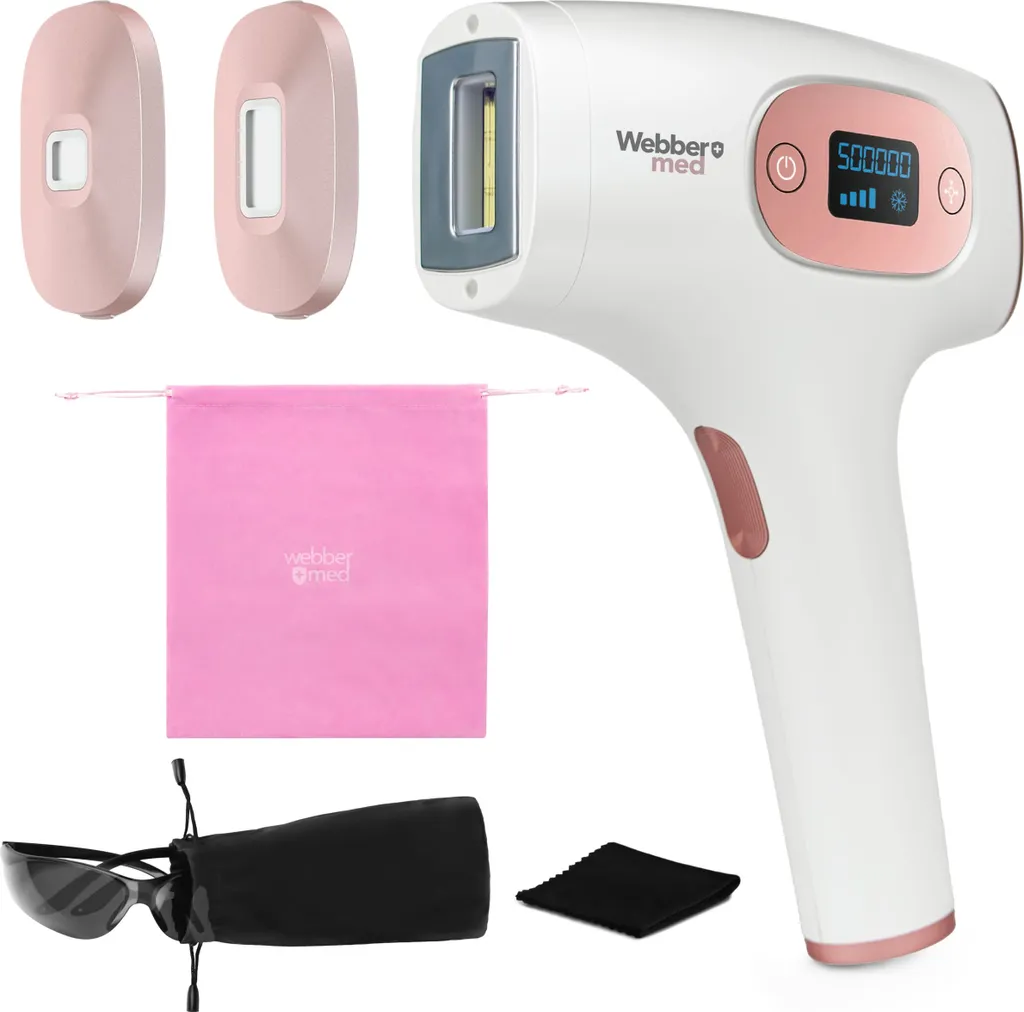 Épilateur IPL Webber S7 avec capteur de teint et 999 000 flashs illimités