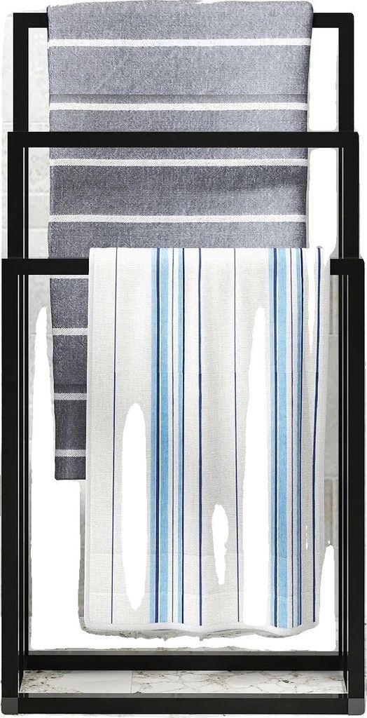 Badezimmer Handtuchhalter, Metallkonstruktion, dreilagiges Design, einfache Montage, vielseitige Verwendung, moderner Stil
