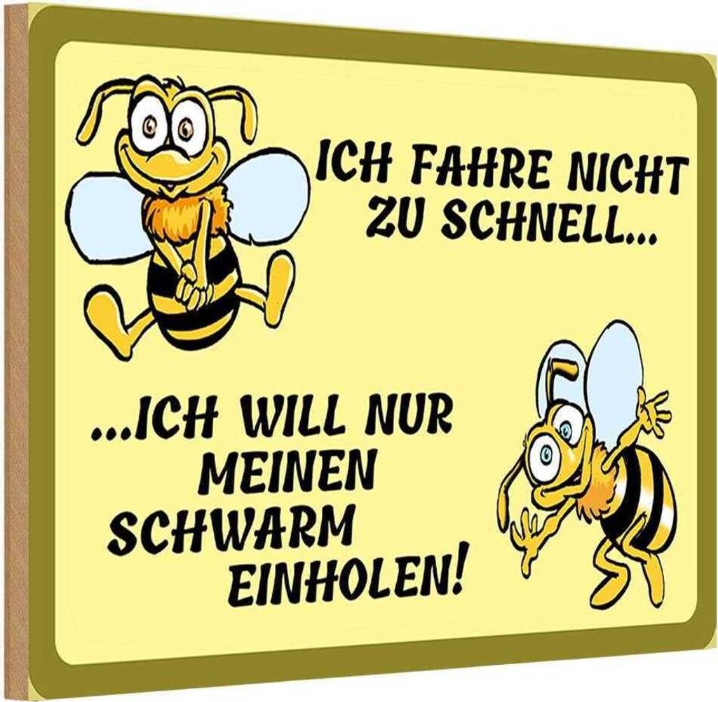 vianmo Holzschild 20x30 cm ich fahre nicht zu schnell Dekoration