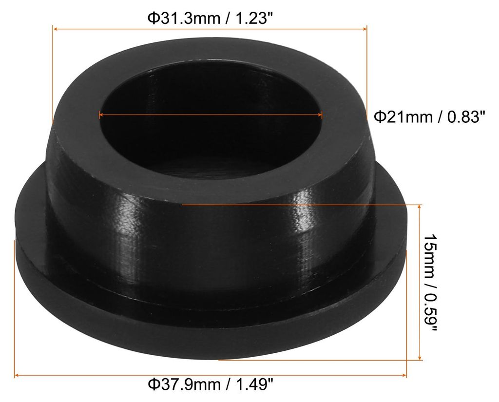 Silikon Gummi Lochstopfen 31.3mm Durchmesser Weich Flexibler Stopfen Lang fš¹r 30-31mm Loch Schwarz 10Stk