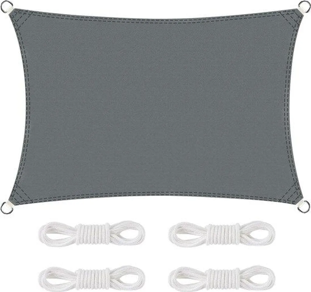 Parasol 2x3m gris imperméable : fini la chaleur et la pluie sur le balcon