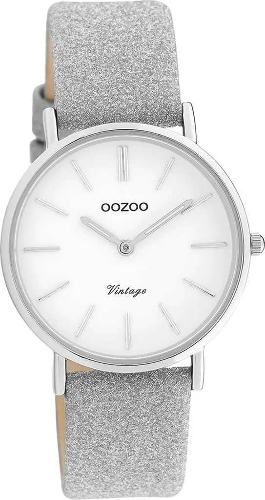 Montre Femme Oozoo Vintage D2UOC20155 Cuir Souple Anti-Irritation Argent