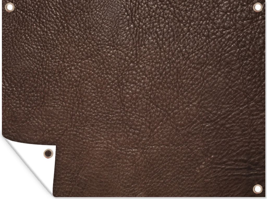 MuchoWow 80x60 cm Outdoor-Poster Gartendeko Sichtschutz Garten Poster für den Garten Leder - Braun - Textur - Design - Lederoptik