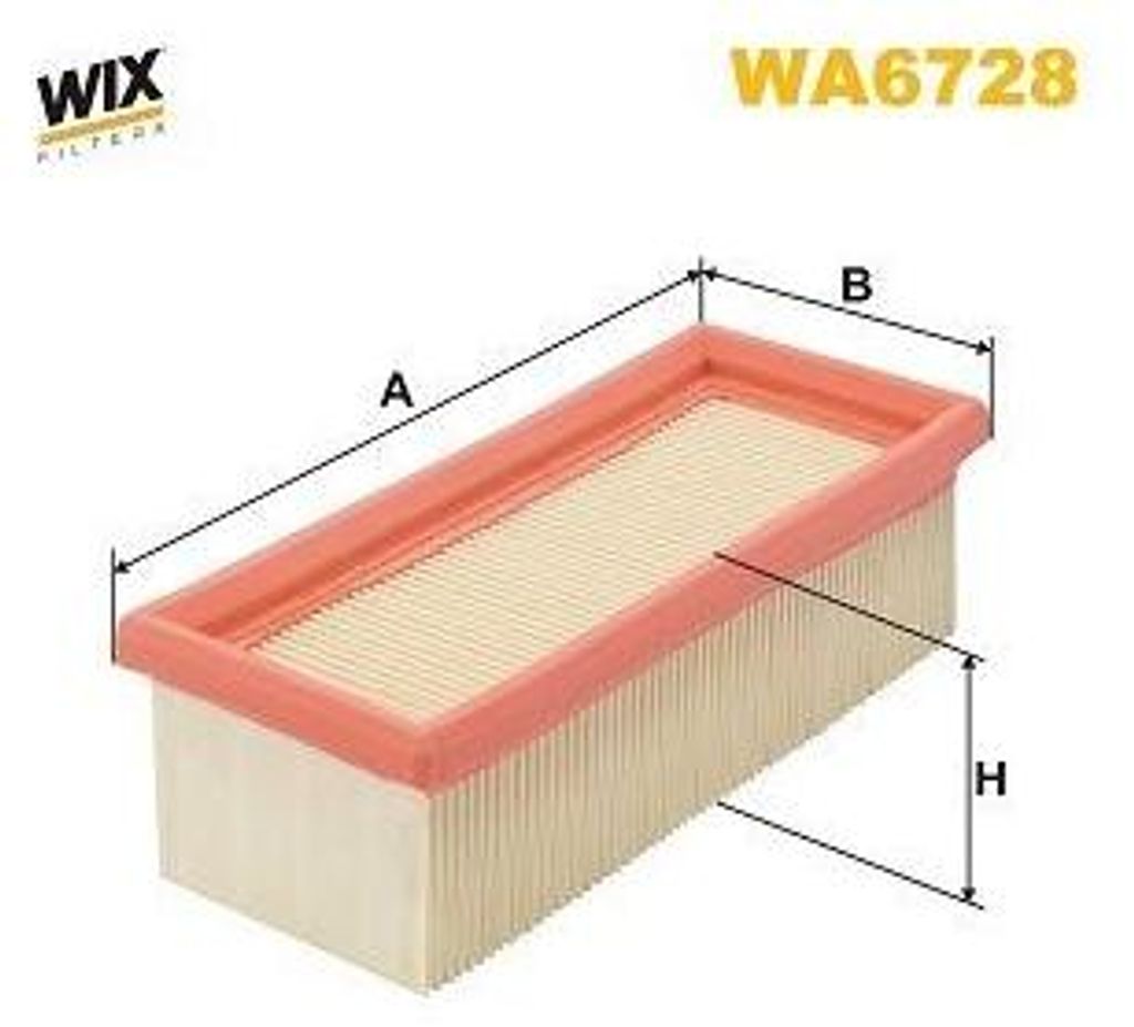 Luftfilter WIX FILTERS WA6728 für RENAULT Clio III Schrägheck (BR0/1, CR0/1) Filtereinsatz