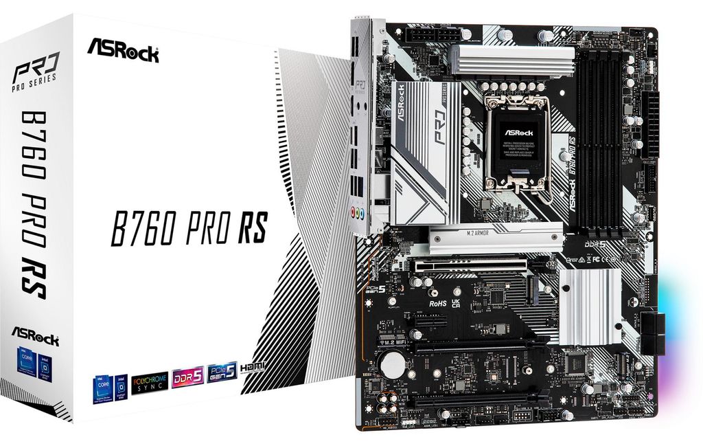 Asrock B760 PRO RS Intel B760 LGA 1700 ATX Immagine del prodotto 