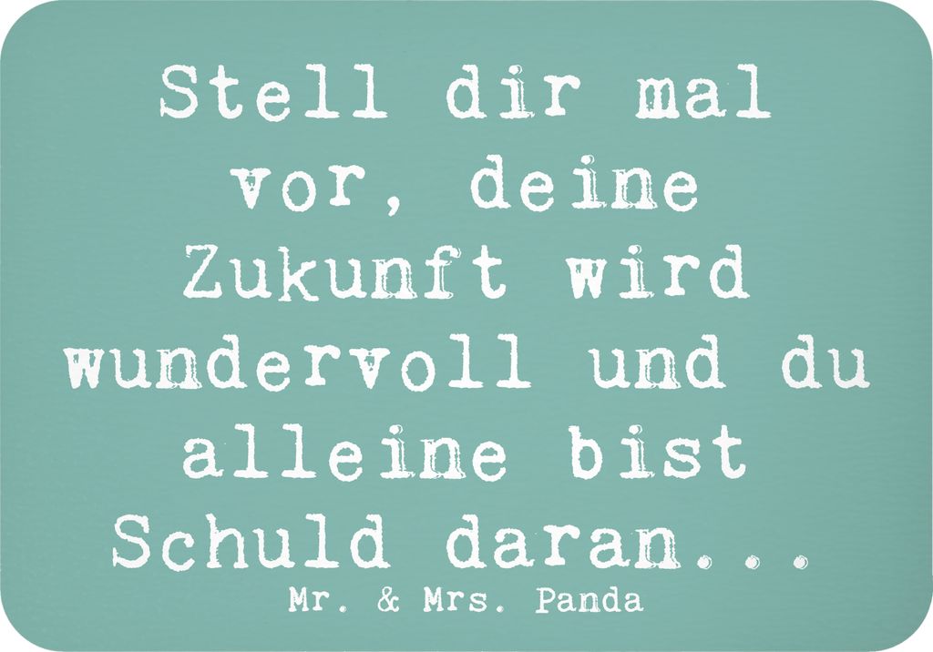 Mr. & Mrs. Panda Kühlschrankmagnet Spruch Mutig zu sich selbst stehen - Meeresbrise - Geschenk, Geschenkideen, magnet, Vertrauem, Selbstbestimmung...