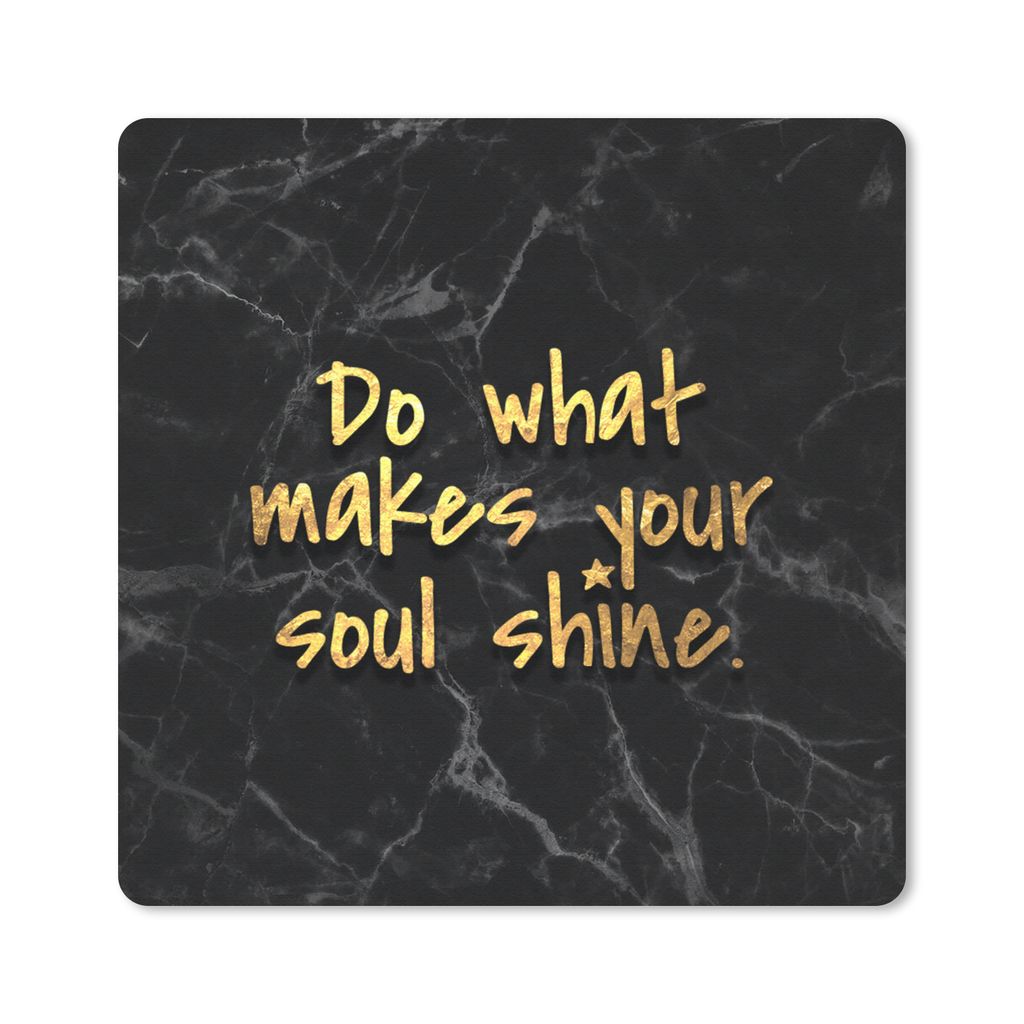 MuchoWow Mauspad Mousepad Zitate - Glänzen - Gold - Marmor 30x30 cm - Mousepads - Maus Mat - Pad - Mausunterlage - Gaming