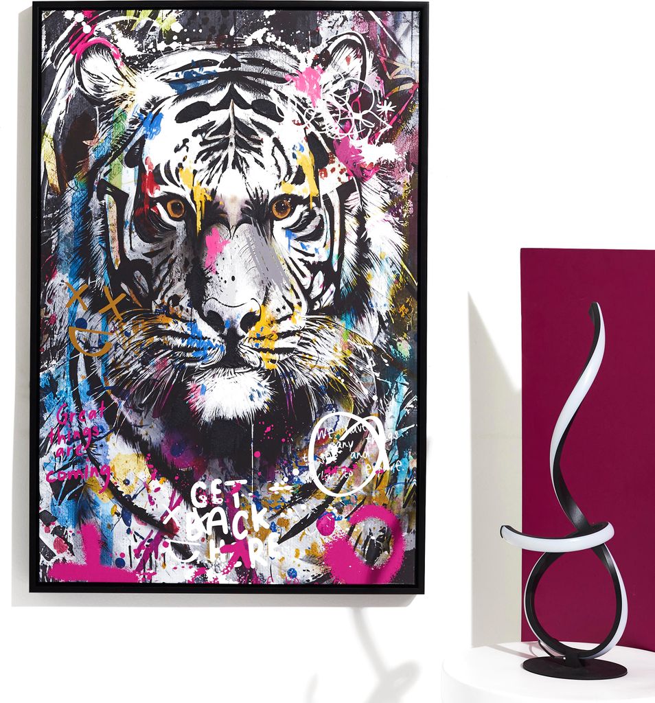 Farbenfrohes Tigergemälde 60x90cm