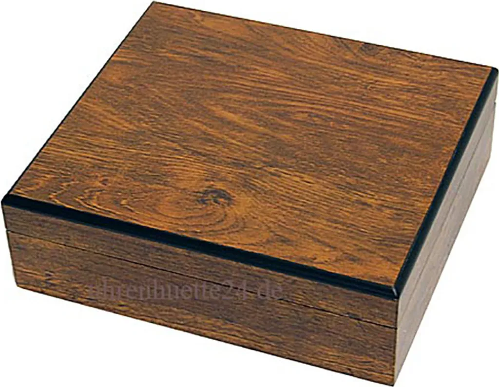 Boîte à montres 8 emplacements en bois marron finition laquée W-062