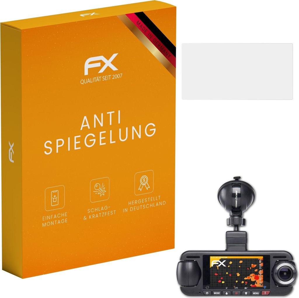 atFoliX FX-Antireflex 3x Schutzfolie kompatibel mit Nextbase DUO HD Displayfolie