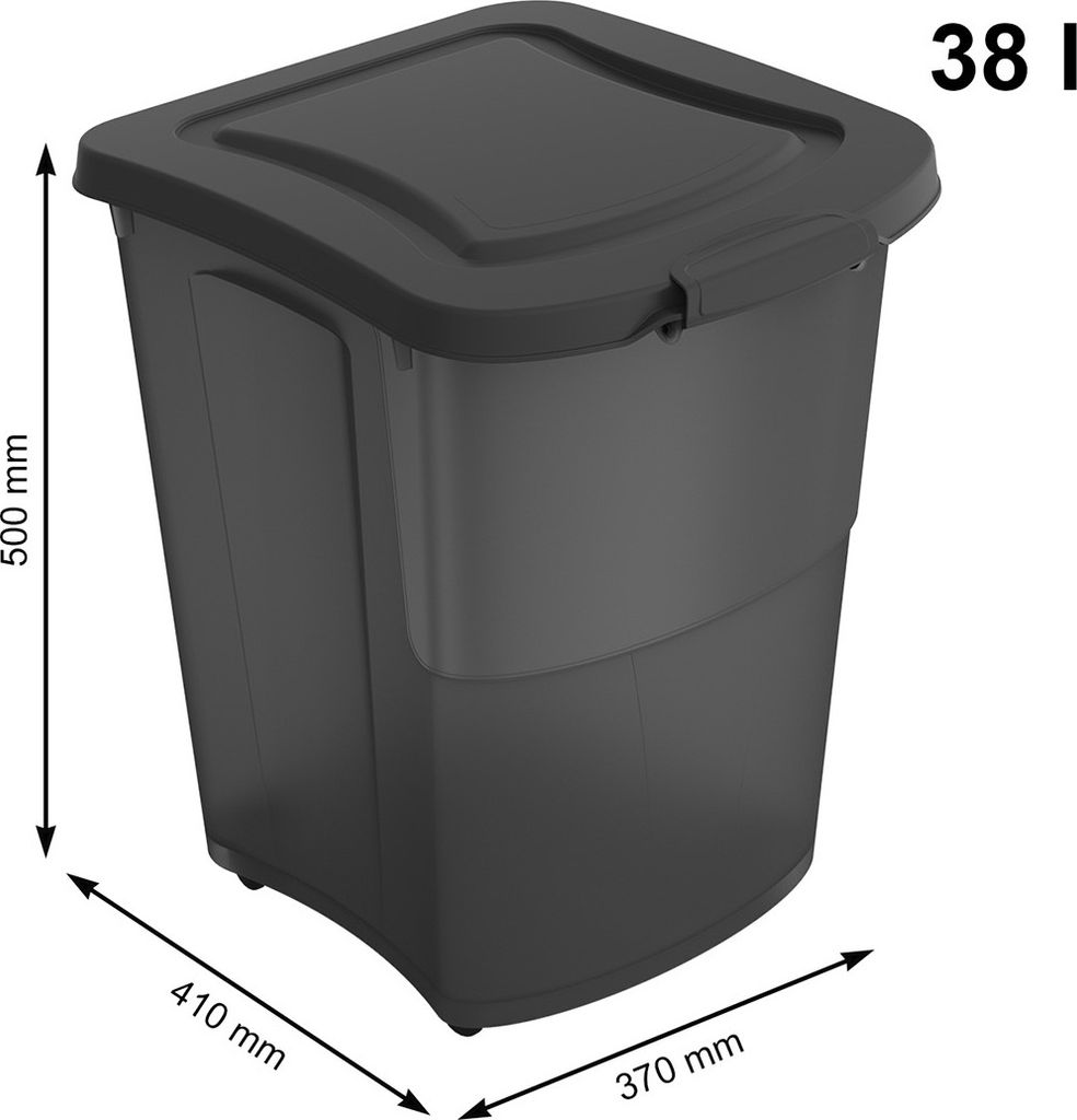 Fass Mit Deckel Futtertonne 26 Liter Mit Deckel & Schaufel - Tierfutterbehälter Aus HDPE Luftdicht Für Hund, Katze, Nager Futtertonne Mit Schraubdeckel