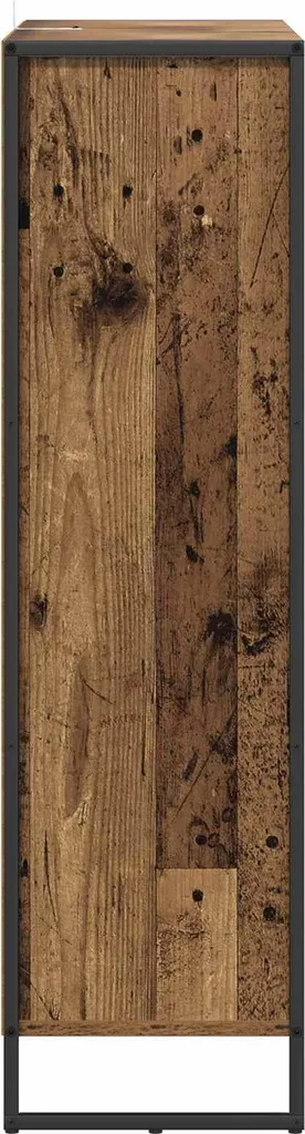 Mobile Libreria Legno Naturale Recuperato 108cm - Scaffale Multiuso - 6
