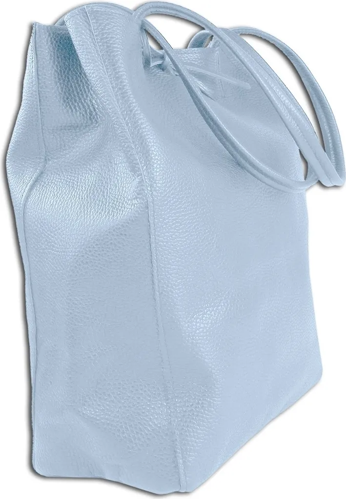 Sac de bureau femme bleu clair Toscanto cuir idéal pour ordinateur