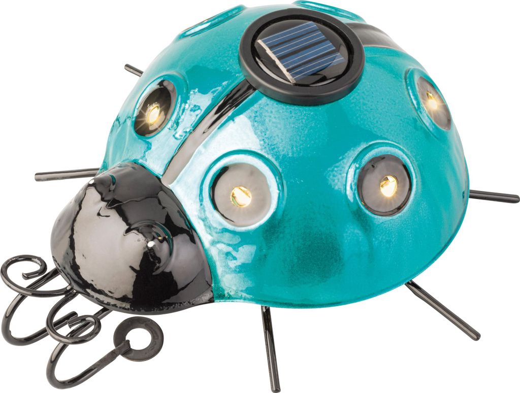 Lampada solare da giardino coccinella decorativa 14,5 cm Immagine del prodotto 