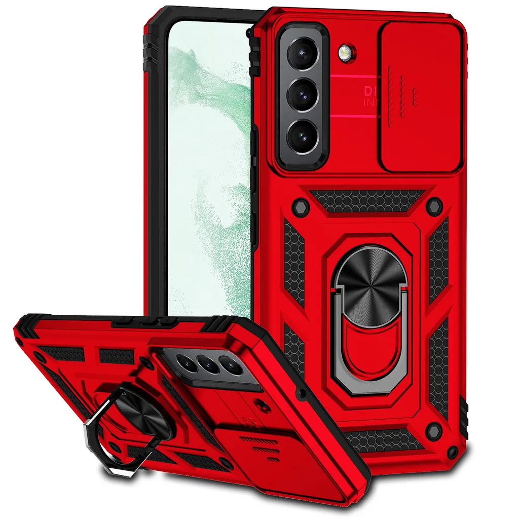 Suncase Custodia In Vera Pelle Slim-Edition Per Gigaset GS290 - Colore Rosso Antico Con Linguetta