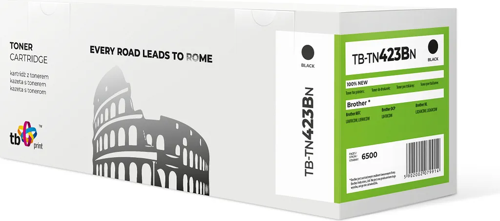 Cartouche toner noir TN423B compatible Brother pour documents nets