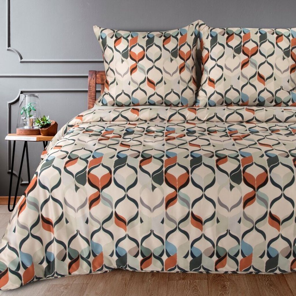 Eurofirany Bettwäschegarnitur Bettwäsche Satin DIVA 19 220x200 cm 3 TLG SET: mit 2 Kissenbezüge 70x80 cm
