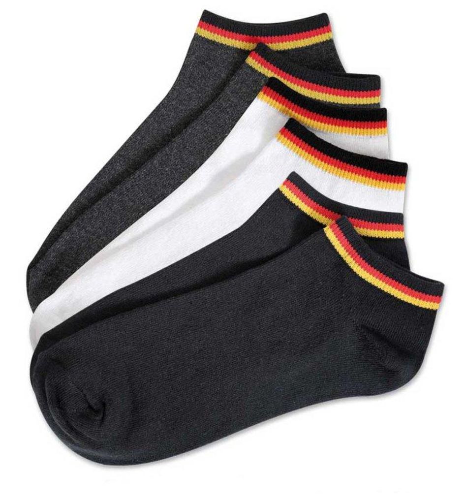 Sneakersocken Fan, schwarz, Uni, Deutschland (39/42)
