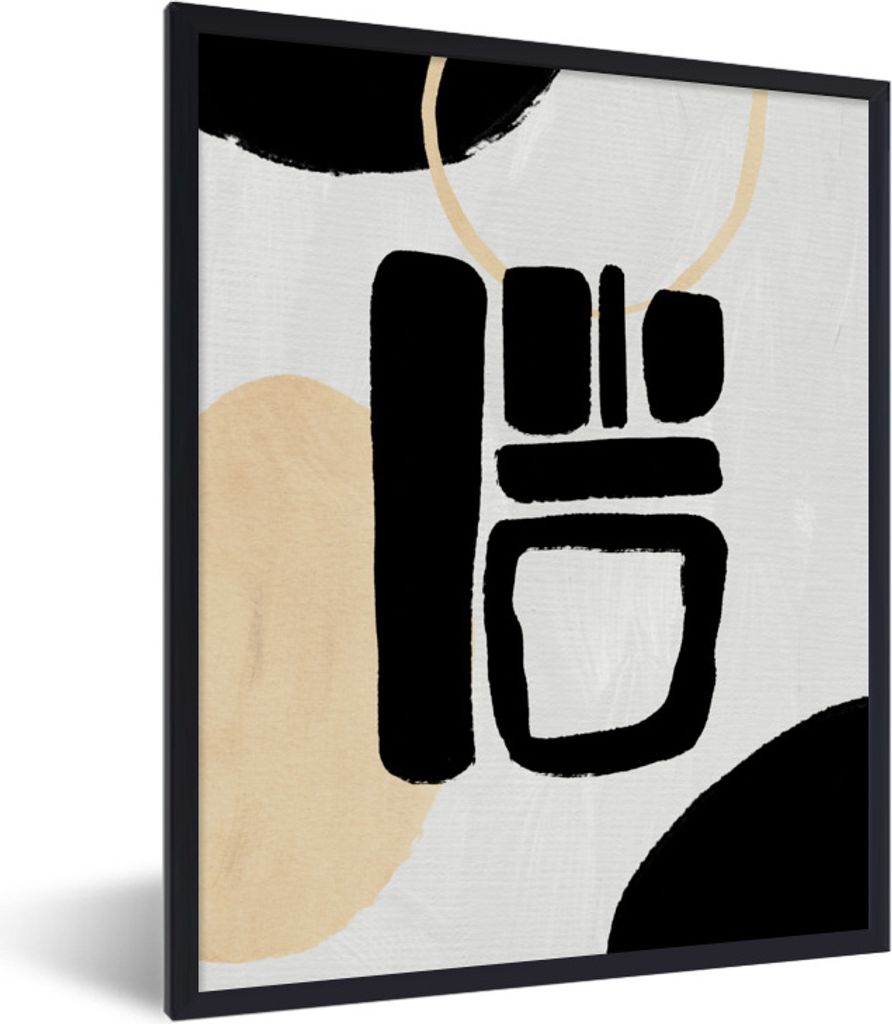 MuchoWow Gerahmtes Poster Kunst - Luxus - Abstrakt 60x80 cm - Poster mit Schwarzem Bilderrahmen Wandposter Rahmen Foto Bilder - Premium - Wanddek...