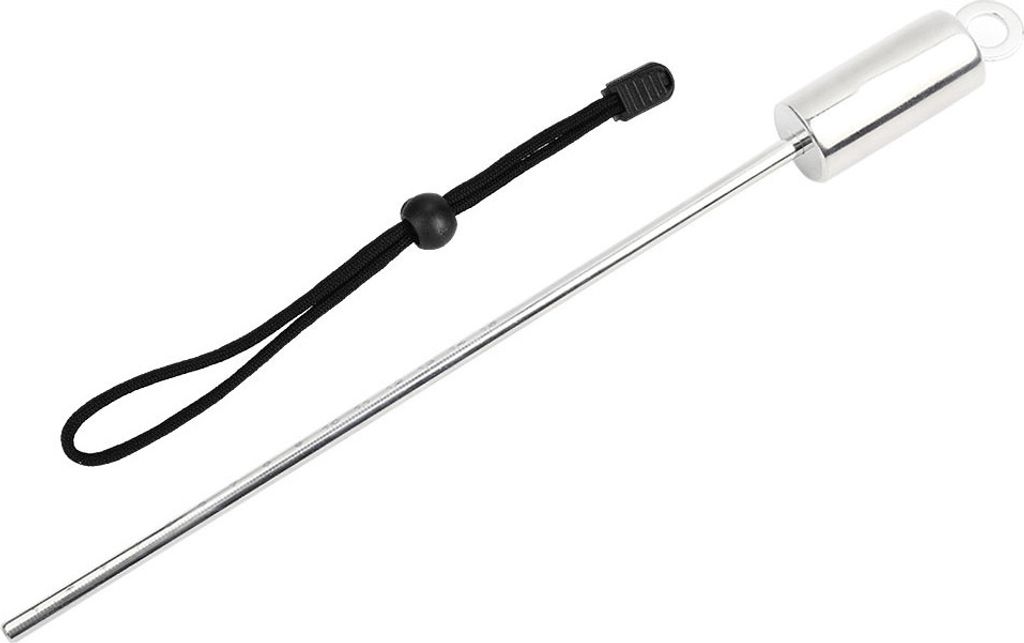 Tauchpunktstange farbenfrohe Edelstahl -Geräuschhersteller mit Lanyard (schwarz)