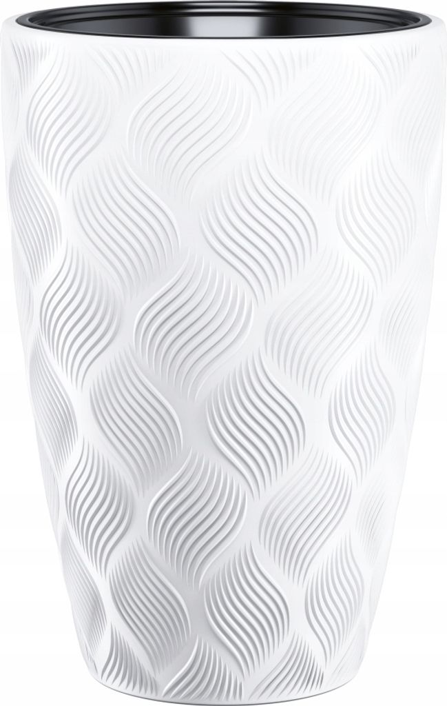 Flow Slim 40 Runder Blumentopf | Weiß Produktbild 
